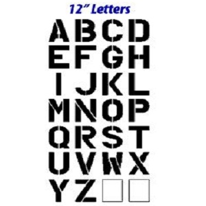 12 Alphabet Stencil Kit - 1/8"